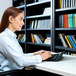 번역사 자격증 시험 관련 최신 정보 - Professional Translator at Work**

A professional translator in a modern, well-lit office, working o...