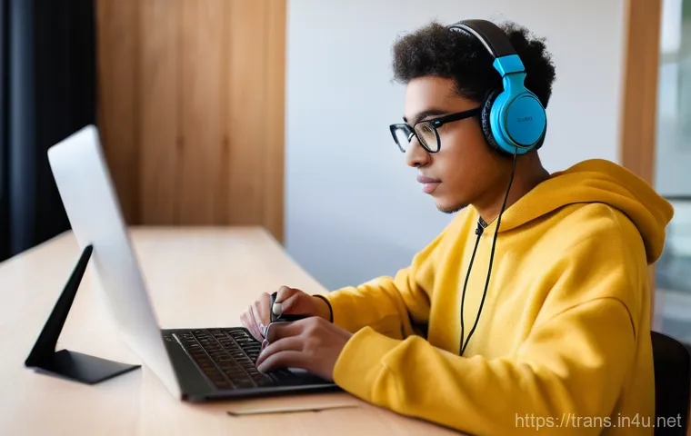 번역사 자격증 학습 자료의 효율적 활용법 - **Image Prompt 1: Overwhelmed by Resources, Finding the Perfect Fit**
    A young adult, with a dete...